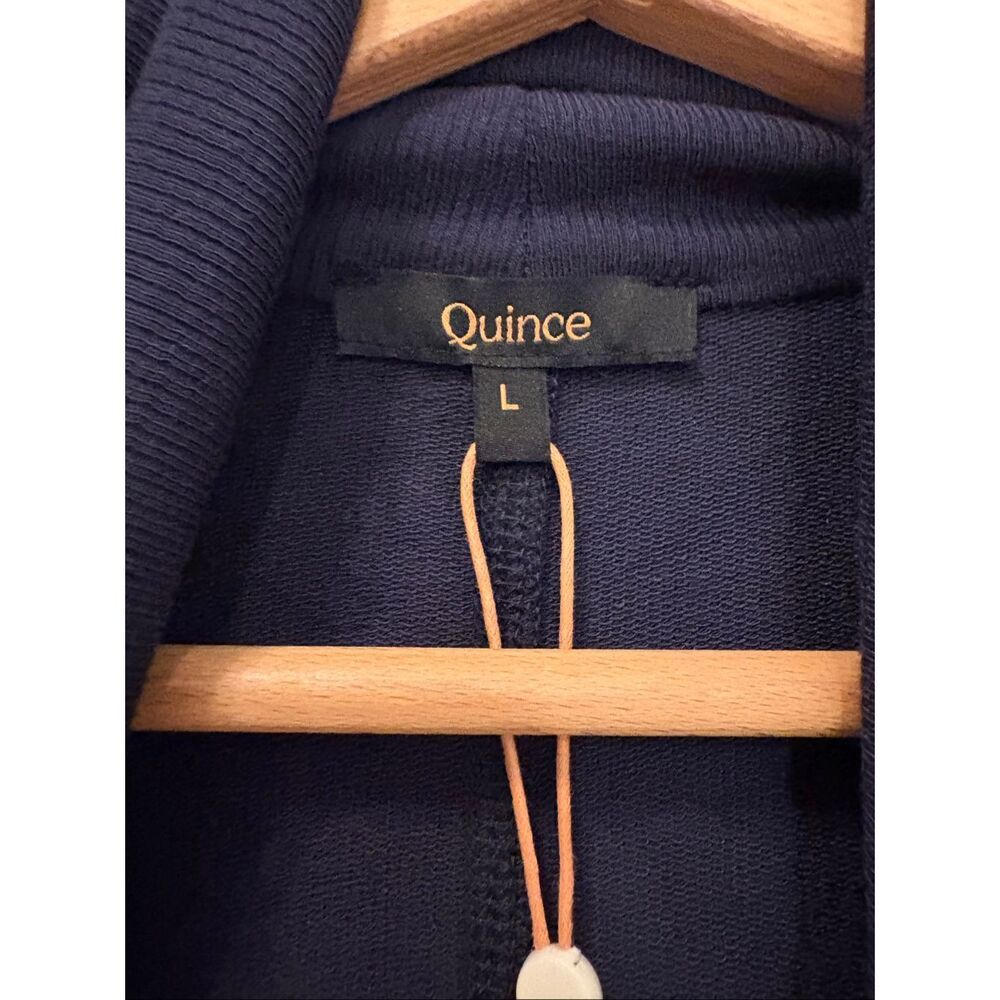 NWT Quince Cardigan Navy Size Large Stretch - Picture 7 of 9